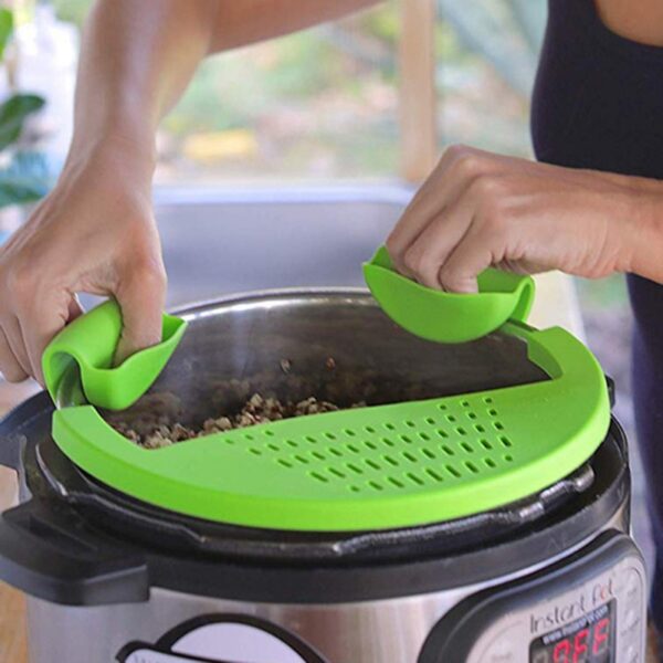 Food Oil Drainer Silicone Pot Pan Bowl Funnel Strainer - Image 9