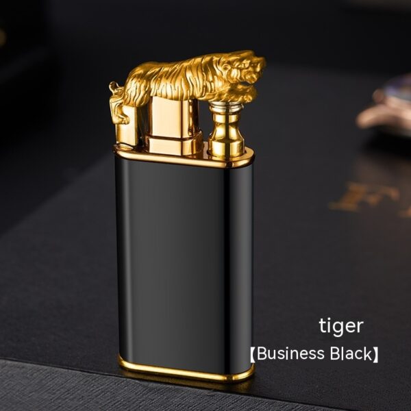 Creative Blue Flame Lighter Dolphin Dragon Tiger Double Fire Metal Winproof Lighter Inflatable Lighter - Image 8